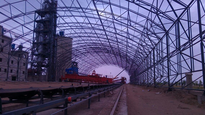 三门峡煤棚网架安装